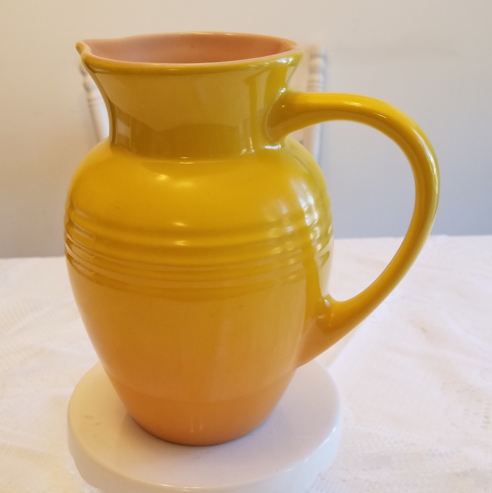 Yellow Ceramic Pitcher Necter